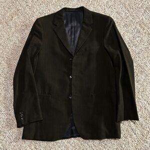Men’s Dark Brown Pin Stripe Suit Jacket Blazer Sports Coat